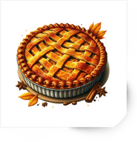 Thumbnail for Autumn Lattice Pie Sticker | Watercolor Fall Dessert Vinyl Decal | Baking Kitchen Gift