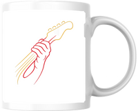 Thumbnail for Electric Guitar Headstock Mug | Minimalist Line Art Coffee Mug | Musician Guitarist Gift