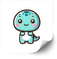Thumbnail for Kawaii Baby Dino Sticker | Cute Kawaii Dinosaur Vinyl Decal