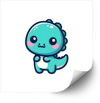 Thumbnail for Kawaii Dinosaur Standing Sticker | Cute Kawaii Baby Dino Vinyl Decal
