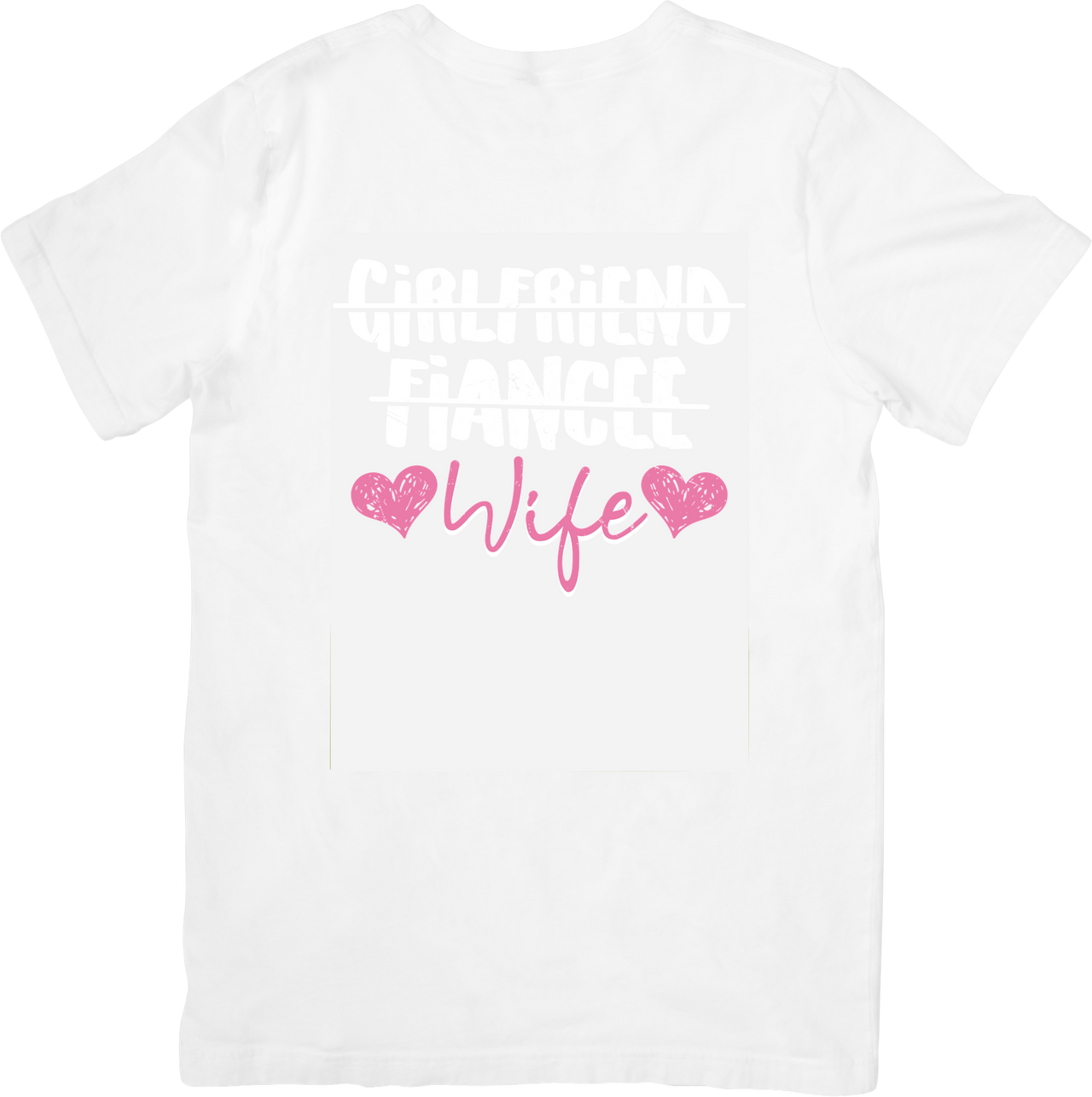 Girlfriend Fiancee Wife T-Shirt | Cute Minimalist Bridal Journey Graphic Tee | Wedding Gift