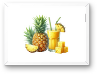 Thumbnail for Pineapple Smoothie Wall Art | Watercolor Tropical Fruit Print | Kitchen Juice Bar Gift