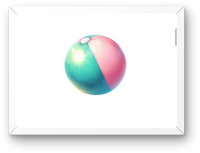Thumbnail for Pastel Beach Ball Wall Art | Watercolor Summer Toy Print | Kids Room Pool Gift