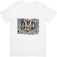 Thumbnail for Dad Word Art Camo T-Shirt | Vintage Father Appreciation Graphic Tee | Father's Day Gift