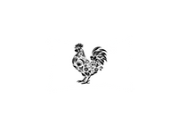 Thumbnail for Floral Rooster Throw Pillow | Black Folk Art Decorative Pillow | Farmhouse Kitchen Gift
