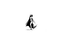 Thumbnail for Hooded Figure Throw Pillow | Minimalist Black & White Cloaked Silhouette Decorative Pillow | Mysterious Art Gift