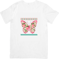 Thumbnail for Floral Butterfly T-Shirt | Boho Flower Garden Graphic Tee | Nature Lover Gift