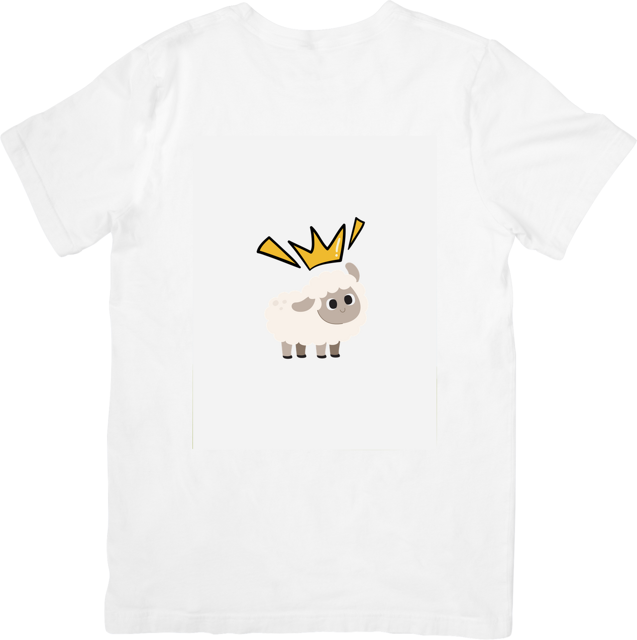 Royal Lamb Crown T-Shirt | Cute Minimalist Animal Graphic Tee