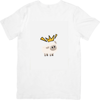 Thumbnail for Royal Lamb Crown T-Shirt | Cute Minimalist Animal Graphic Tee
