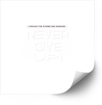 Thumbnail for Never Give Up Through The Storms and Sunshine Sticker | Minimalist Motivational Vinyl Decal