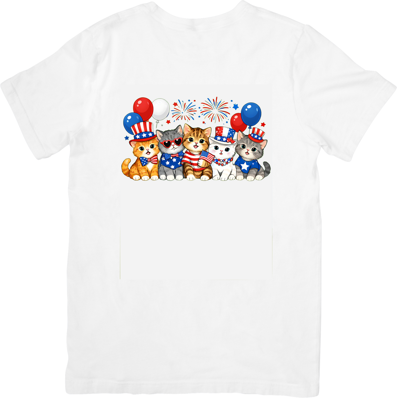 Patriotic Cats Fourth of July T-Shirt | Cute Patriotic Cat Lover Graphic Tee | Independence Day Gift
