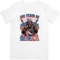 Thumbnail for 250 Years of Merica Bigfoot T-Shirt | Patriotic Funny Rock Star Graphic Tee | Fourth of July Gift