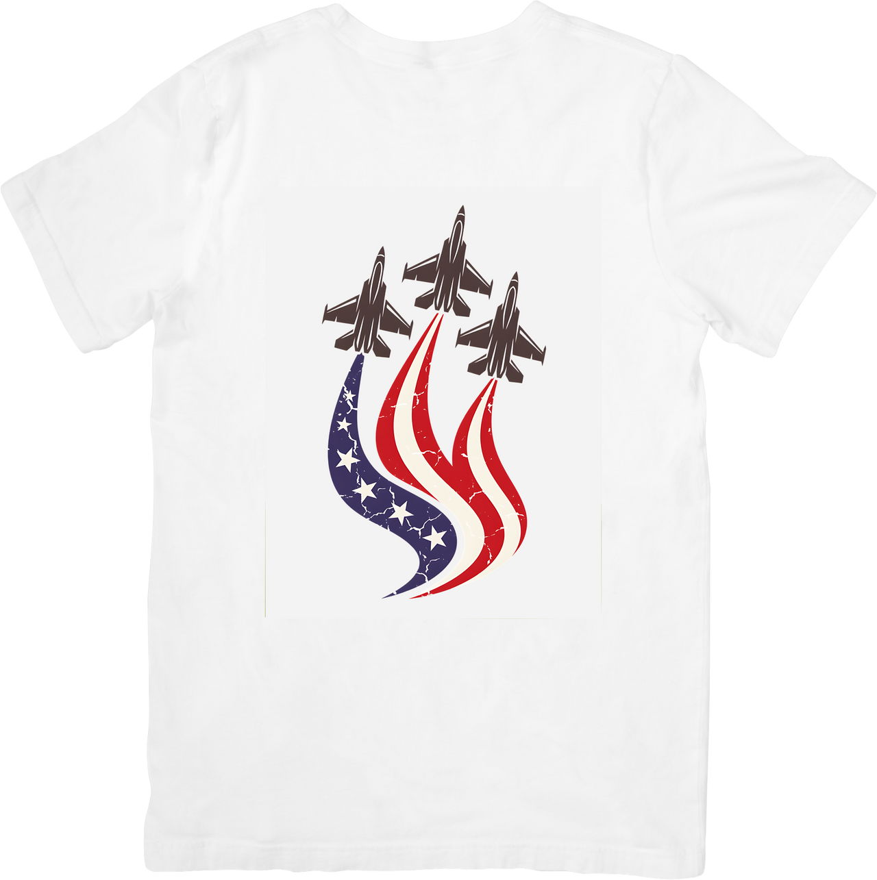 Fighter Jets American Flag T-Shirt | Patriotic Military Aviation Graphic Tee | Veteran Gift