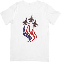 Thumbnail for Fighter Jets American Flag T-Shirt | Patriotic Military Aviation Graphic Tee | Veteran Gift