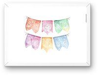 Thumbnail for Fiesta Papel Picado Wall Art | Watercolor Mexican Banner Print | Cinco De Mayo Party Gift