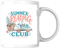 Thumbnail for Summer Reading Club Mug | Nautical Sailboat Book Coffee Mug | Book Lover Teacher Gift