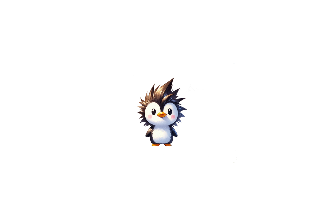 Spiky Hair Penguin Throw Pillow | Cute Cartoon Bird Decorative Pillow | Kids Room Nursery Gift